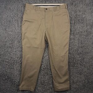 Brooks Brothers Advantage Chino Clark Pants Men W37/L30 Single Pleate